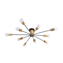 Nowoczesny żyrandol z drewnianymi gałęziami Magic Beans Flush Mount