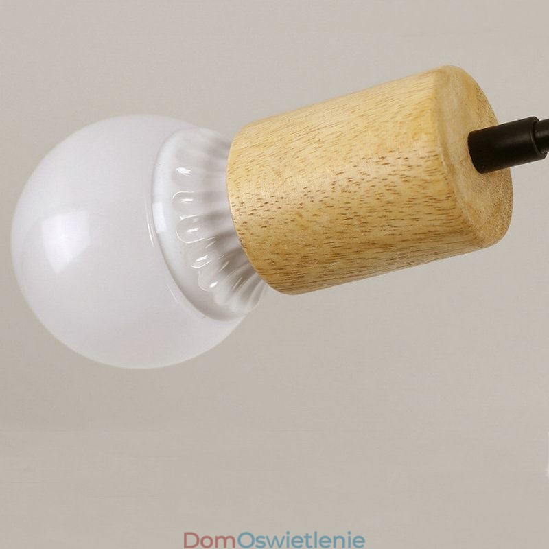 Nowoczesny żyrandol z drewnianymi gałęziami Magic Beans Flush Mount