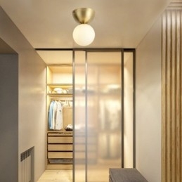 Nordic Brass Mini Flush Mount Lampa sufitowa Oświetlenie przedpokoju