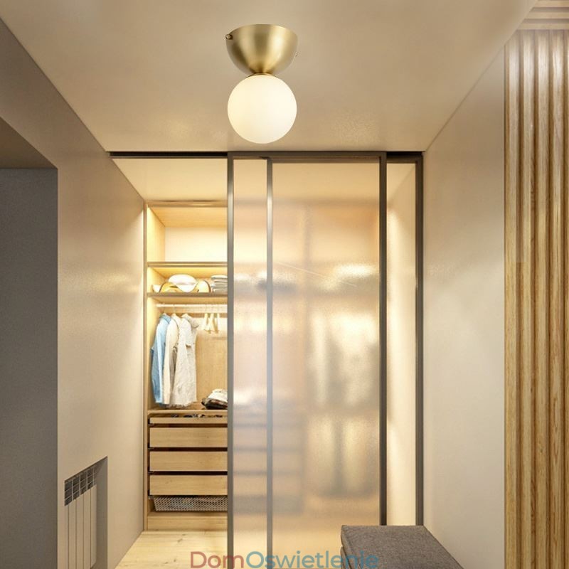 Nordic Brass Mini Flush Mount Lampa sufitowa Oświetlenie przedpokoju