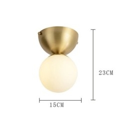 Nordic Brass Mini Flush Mount Lampa sufitowa Oświetlenie przedpokoju