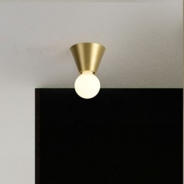 Nordic Brass Mini lampa sufitowa montowana na płasko