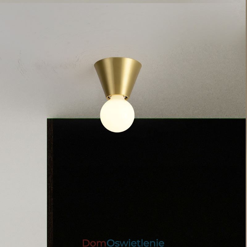 Nordic Brass Mini lampa sufitowa montowana na płasko
