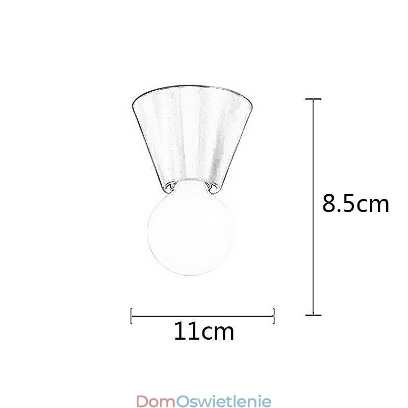 Nordic Brass Mini lampa sufitowa montowana na płasko