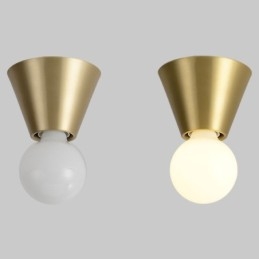 Nordic Brass Mini lampa sufitowa montowana na płasko