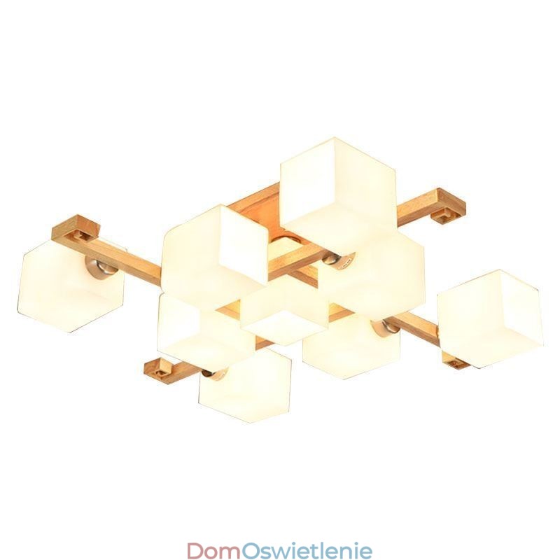 Nordic Flush Mount Lampa sufitowa Kreatywne ciepłe światło z litego drewna