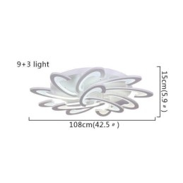 Nowoczesna prosta lampa sufitowa z akrylu w kształcie wiatraka