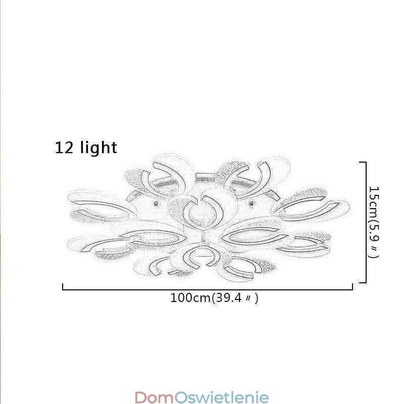 Nowoczesna prosta lampa sufitowa w kształcie serca z akrylu montowana na płasko