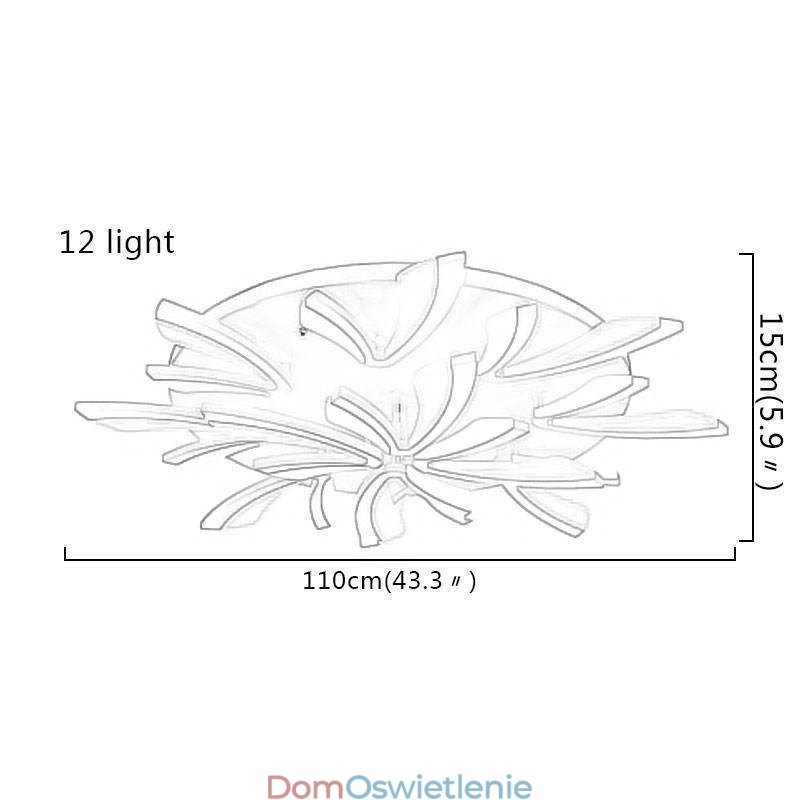Nowoczesna lampa sufitowa Dandelion Flush Mount Simple