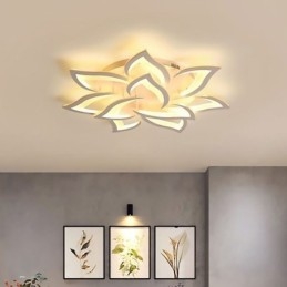 Nowoczesna prosta lampa sufitowa w kształcie słonecznika z akrylu montowana na płasko