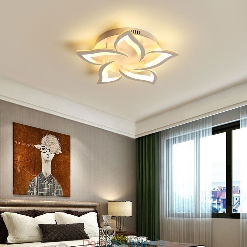 Nowoczesna prosta lampa sufitowa w kształcie słonecznika z akrylu montowana na płasko