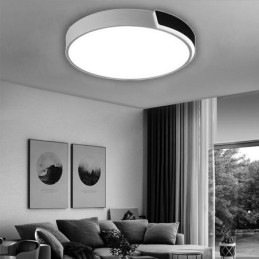 Nowoczesna prosta lampa sufitowa okrągła montowana na płasko