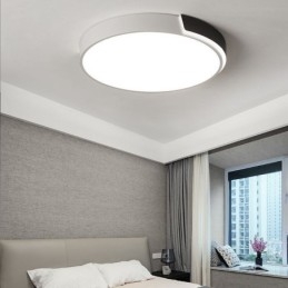 Nowoczesna prosta lampa sufitowa okrągła montowana na płasko