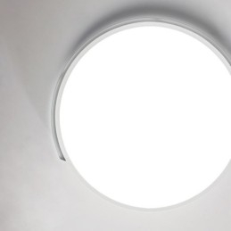 Nowoczesna prosta lampa sufitowa okrągła montowana na płasko