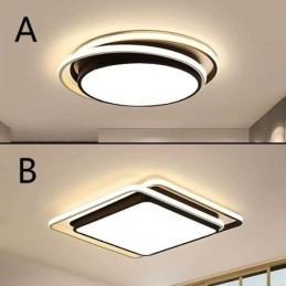 Nowoczesna prosta lampa sufitowa geometryczna wpuszczana w sufit kwadratowa rama lampy