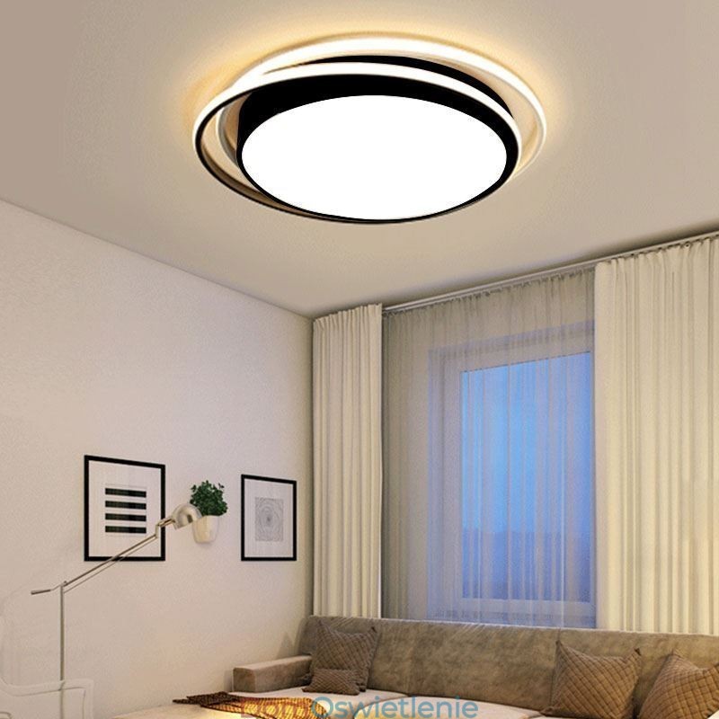 Nowoczesna prosta lampa sufitowa geometryczna wpuszczana w sufit kwadratowa rama lampy