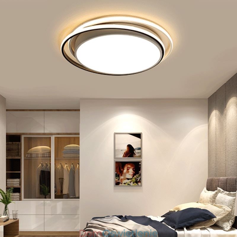 Nowoczesna prosta lampa sufitowa geometryczna wpuszczana w sufit kwadratowa rama lampy