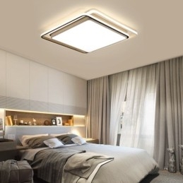 Nowoczesna prosta lampa sufitowa geometryczna wpuszczana w sufit kwadratowa rama lampy