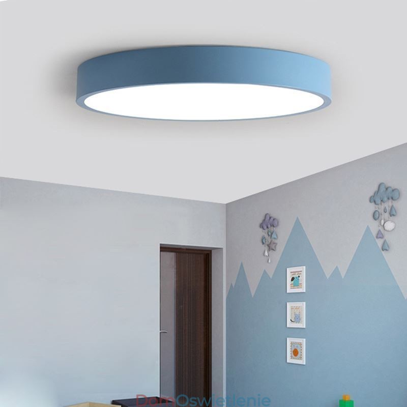 Nowoczesne okrągłe oświetlenie sufitowe montowane na płasko Ultra cienkie oświetlenie domowe