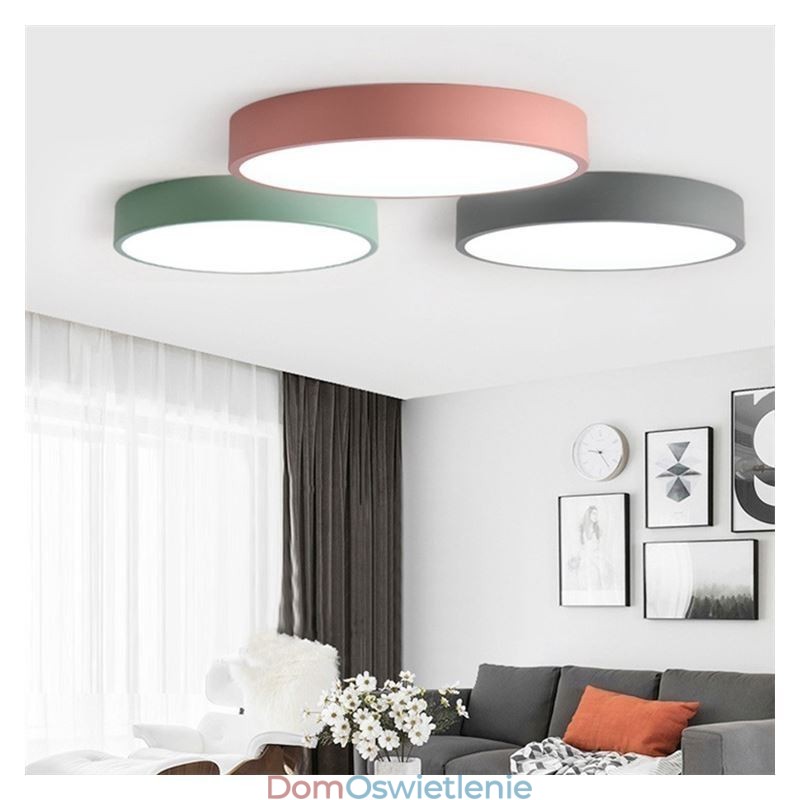 Współczesna lampa sufitowa o ultracienkim wykończeniu, okrągła lampa