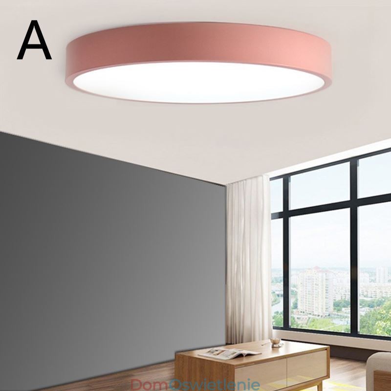 Współczesna lampa sufitowa o ultracienkim wykończeniu, okrągła lampa