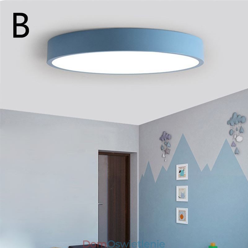 Współczesna lampa sufitowa o ultracienkim wykończeniu, okrągła lampa