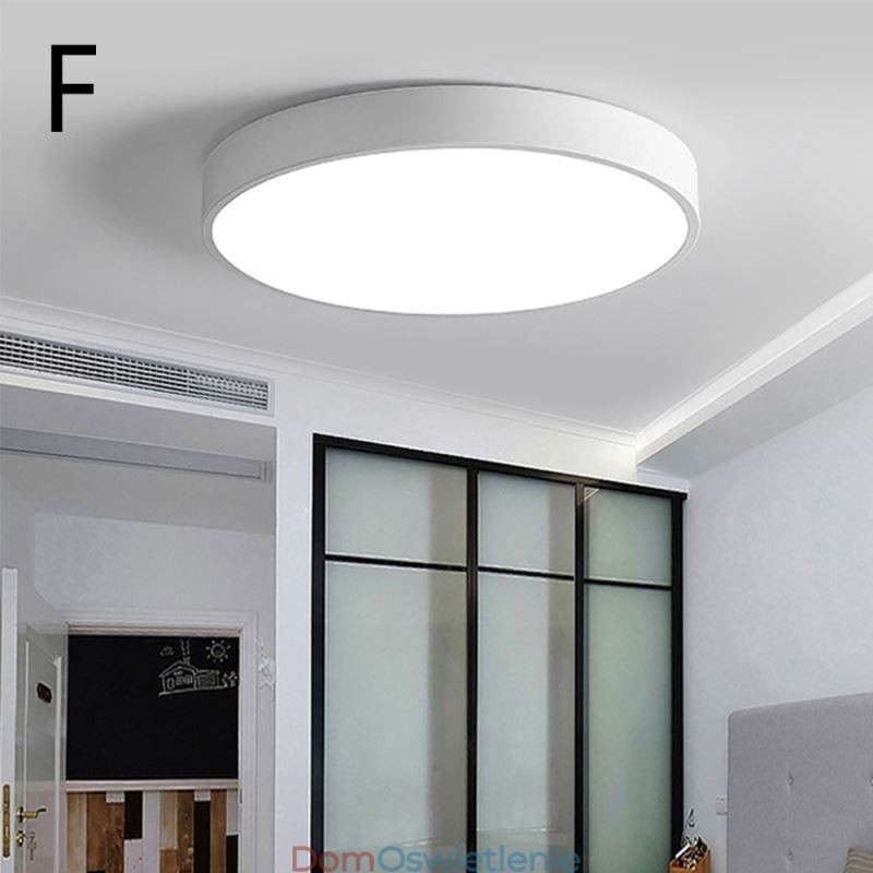 Współczesna lampa sufitowa o ultracienkim wykończeniu, okrągła lampa