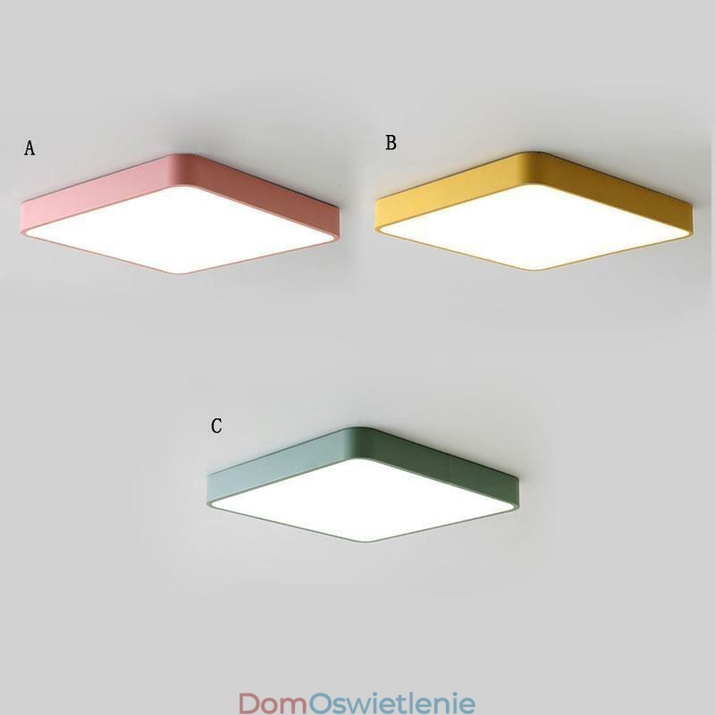 Simlpe Flush Mount Cienkie kwadratowe światło energooszczędne oświetlenie sufitowe