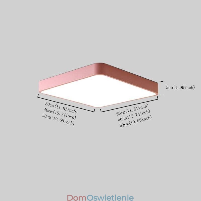 Simlpe Flush Mount Cienkie kwadratowe światło energooszczędne oświetlenie sufitowe