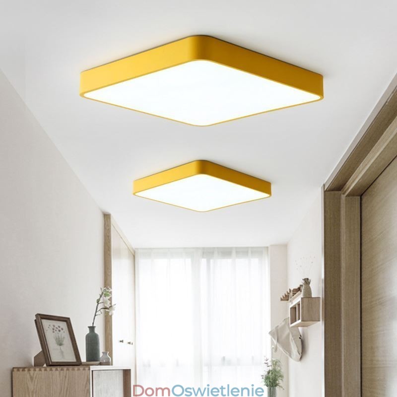 Simlpe Flush Mount Cienkie kwadratowe światło energooszczędne oświetlenie sufitowe