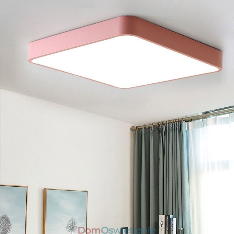 Simlpe Flush Mount Cienkie kwadratowe światło energooszczędne oświetlenie sufitowe