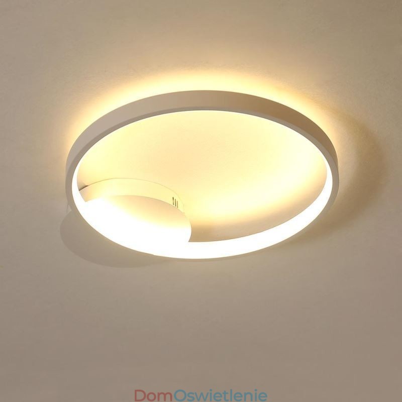 Lampa sufitowa w stylu nordyckim, okrągła, montowana na płasko