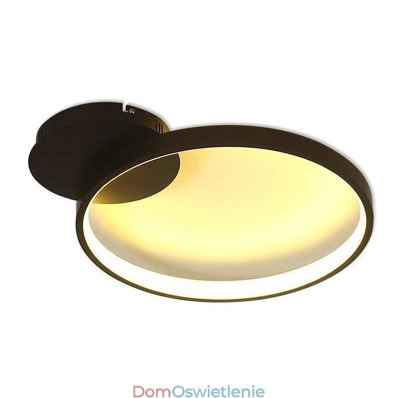 Lampa sufitowa w stylu nordyckim, okrągła, montowana na płasko