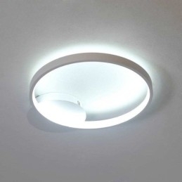 Lampa sufitowa w stylu nordyckim, okrągła, montowana na płasko