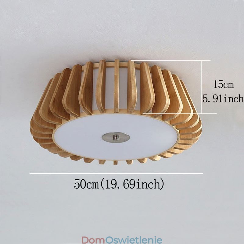 Nordic Round Flush Mount Creative Bamboo Sufitowe Oświetlenie