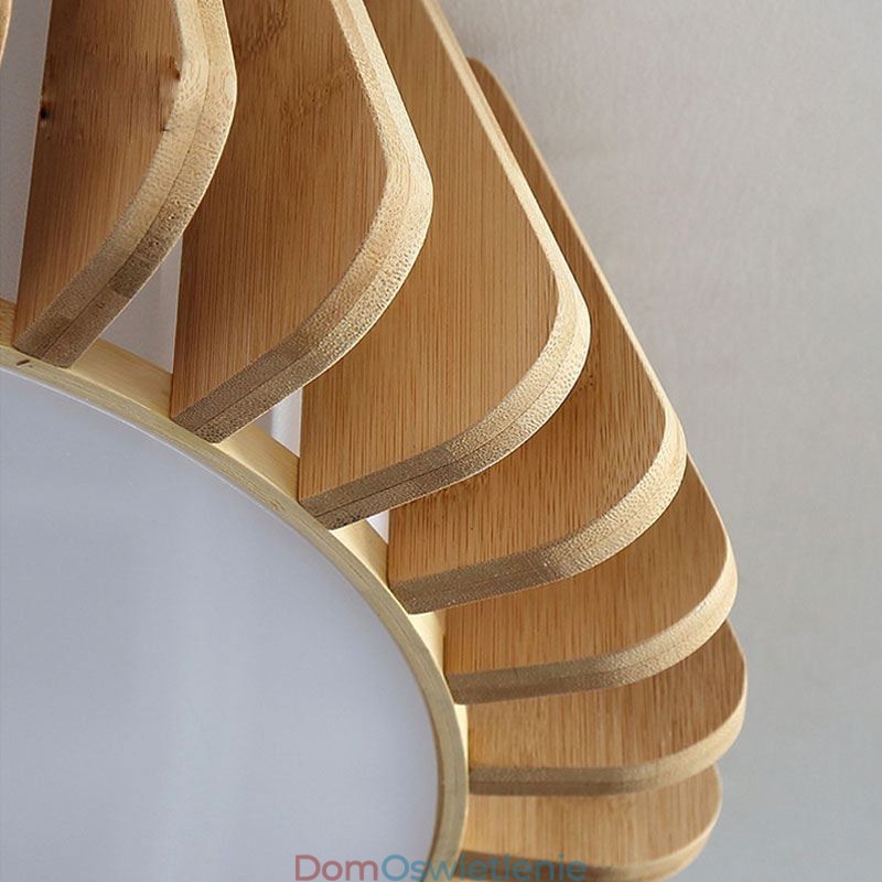 Nordic Round Flush Mount Creative Bamboo Sufitowe Oświetlenie