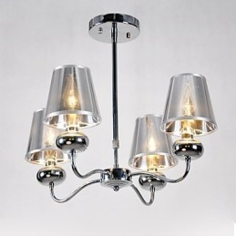 imumModern Współczesny styl Mini Galwanizowany metalowy żyrandol Wisząca lampa Montaż na płasko Jadalnia