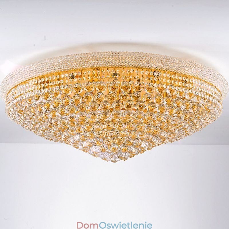 Europejska lampa sufitowa z lustrem Luksusowa kryształowa lampa sufitowa
