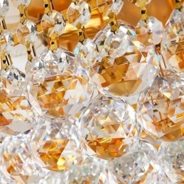 Europejska lampa sufitowa z lustrem Luksusowa kryształowa lampa sufitowa