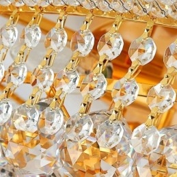 Europejska lampa sufitowa z lustrem Luksusowa kryształowa lampa sufitowa