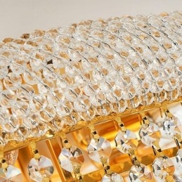 Europejska lampa sufitowa z lustrem Luksusowa kryształowa lampa sufitowa