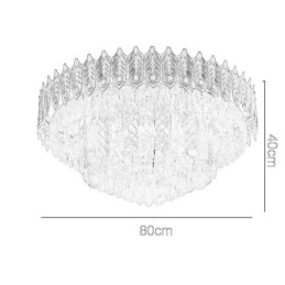 Kryształowa lampa sufitowa okrągła galwanizowana Phoenix Tail Gold Luxury dekoracyjna