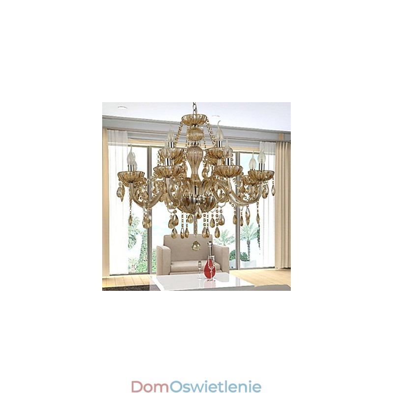 Nowoczesny współczesny żyrandol ze szkła kryształowego