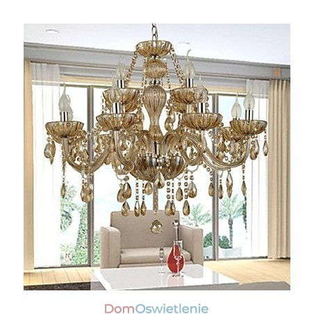 Nowoczesny współczesny żyrandol ze szkła kryształowego