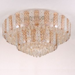 Kryształowa lampa sufitowa podwójna, okrągła, luksusowa, dekoracyjna, 80 cm