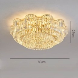 Kryształowa lampa sufitowa luksusowa okrągła kryształowa dekoracja