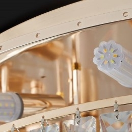 Luksusowa kryształowa lampa sufitowa okrągła kryształowa dekoracyjna