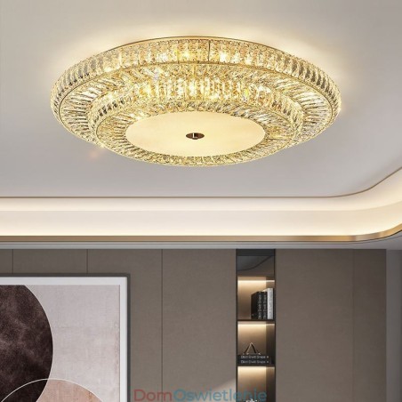 Kryształowa lampa sufitowa okrągła kryształowa dekoracyjna