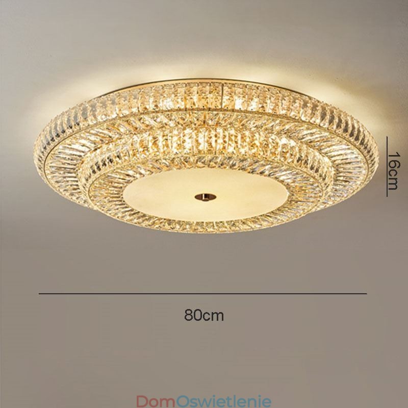 Kryształowa lampa sufitowa okrągła kryształowa dekoracyjna