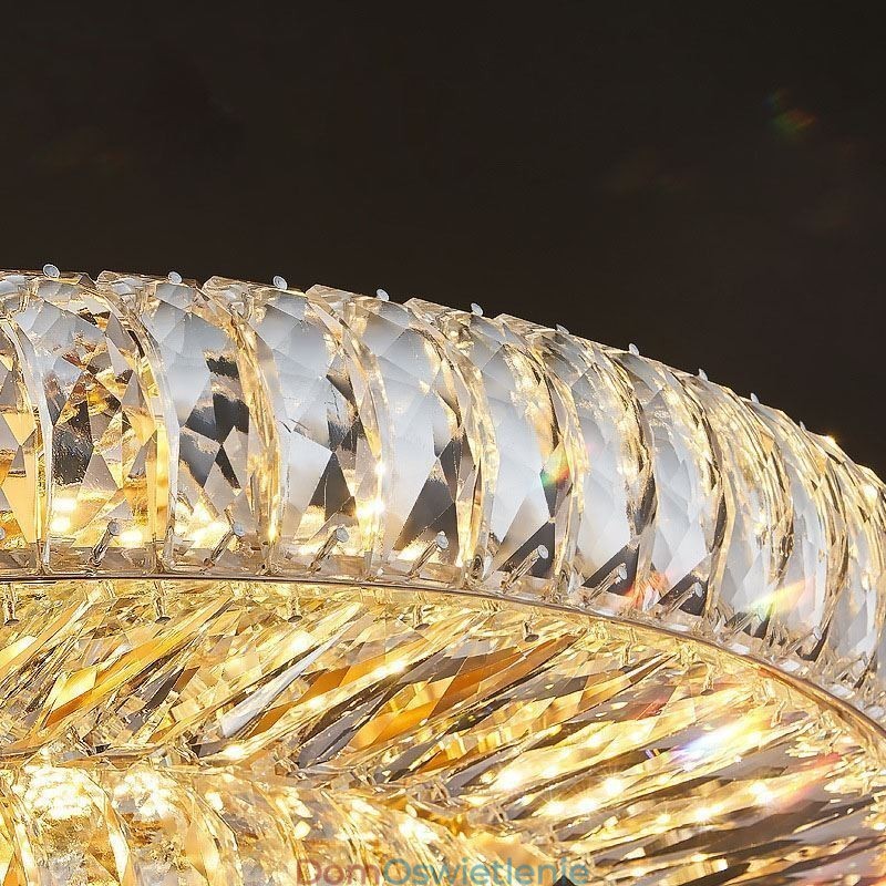 Kryształowa lampa sufitowa okrągła kryształowa dekoracyjna
